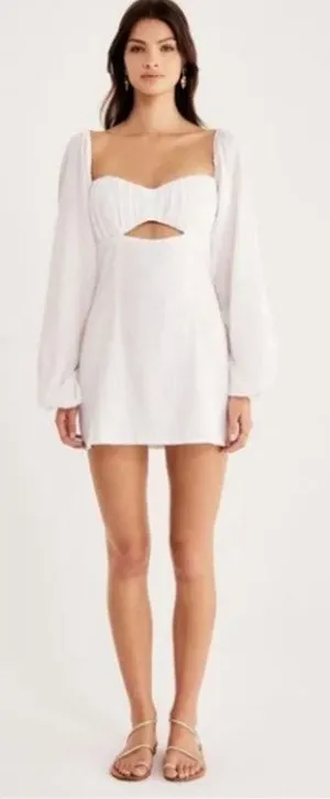 RUMER CAMILLE MINI DRESS SIZE LARGE‎ White thumbnail 1