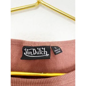 Von Dutch Vintage Tank Top Size Large Brown Maeve Ribbed Y2K thumbnail 6
