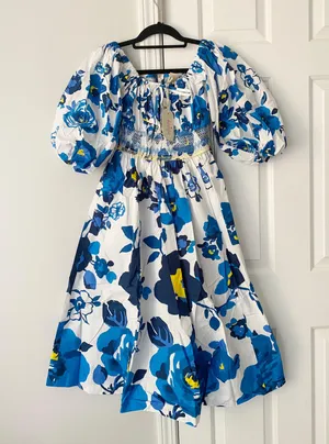 Tracy Reese Plenty by Off-the-shoulder Puff Sleeve Smocked Dress, S thumbnail 6