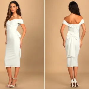 LULU's Bachelorette Engagement Bridal Shower Off the Shoulder Sexy Midi Dress thumbnail 2