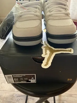 Nike Air Jordan 4 RM GS White Black Grey Size 5.5Y New w/ Box + Extra Laces thumbnail 6