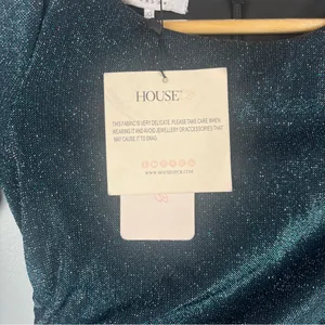 New House of CB Anoushka Shimmer Emerald Green Bodycon Women’s Dress XS thumbnail 5