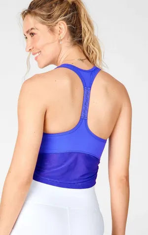 Fabletics workout top in blue thumbnail 11