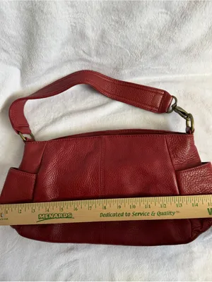 HOBO International Leather Shoulder Bag Maroon thumbnail 5