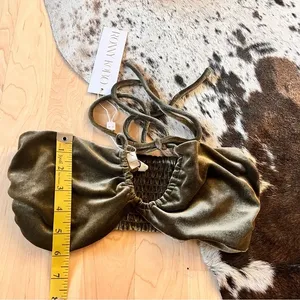 RONNY‎ KOBO X REVOLVE NWT Freya Keyhole Bra Top Capulet Olive Green Size Small thumbnail 8