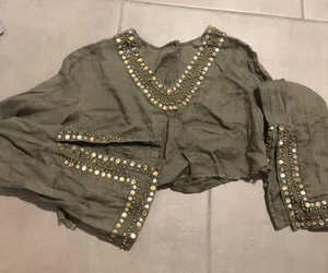 Green Sequin Long Sleeve Size M thumbnail 1