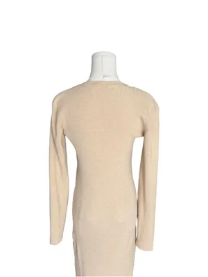 Lioness - Opulence Maxi Sweater Dress Cream Beige Sz S thumbnail 6