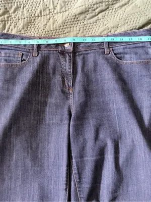 Boden Dark Wash Wide Leg Jeans Size WC137 US 10P Petite thumbnail 6