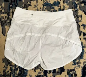 Lululemon High Rise White 4 inch Speed ups size 6 thumbnail 1