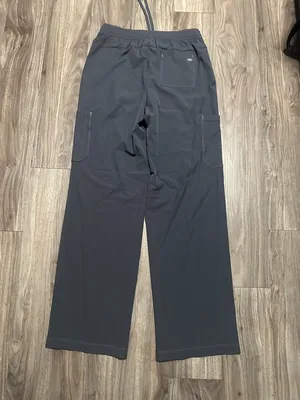 Women's Straight-Leg Scrub Pants in Charcoal Gray - Modern Professional thumbnail 12