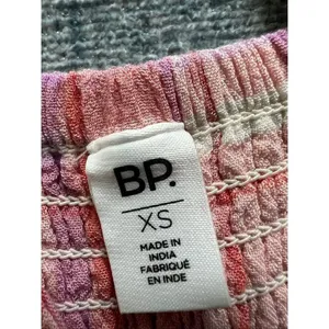BP Peach Pink Cream Purple Plaid Strappy Summer Mini Dress XS thumbnail 5