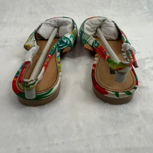 Matiko‎ Hawaiian Print Slingback Flats Pointed Toe Tropical Floral Shoes Size 36 thumbnail 6