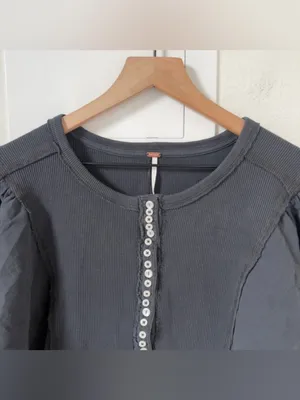 NWT Free People Maggie Cardi Cardigan Sweater in Black S thumbnail 6