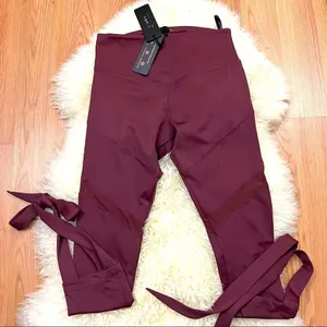 L’urv Last Dance Wine Colored Compression Leggings S NWT thumbnail 2