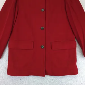 J Crew Classic‎ Red Wool Blend Button Front Coat Jacket Size Small thumbnail 9
