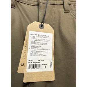 prAna Womens Halle AT Straight Pants Slate Green Size 4 Hiking Outdoor NWT thumbnail 3