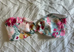 Handmade Floral Strapless Bikini Top Multi Size XS thumbnail 3