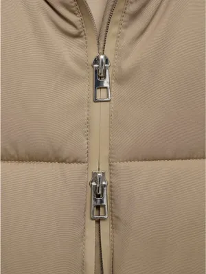 Mango Midi Quilted Anorak with Hood NWT Beige XS thumbnail 5