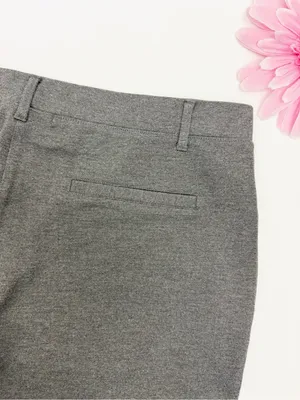 Quince Ultra-Stretch Ponte Straight Leg Pants Charcoal Grey Office thumbnail 8