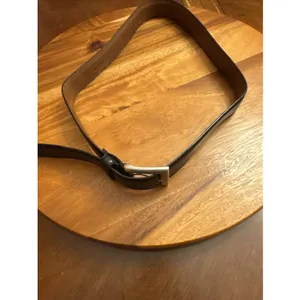 IZOD Black & Brown SILVER BUCKLE BELT Women's Size 36 thumbnail 7