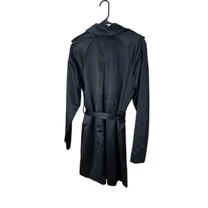 American Living Women's Black Double‎ Breasted Trench Coat Belted Size M thumbnail 8