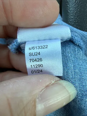 LOFT Chambray Short Sleeve Button Down Shirt Size Medium thumbnail 6