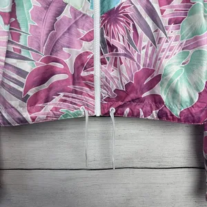 Nike Sportswear Women's‎ Sz Small Tropical Floral Windrunner Crop Hoodie Jacket thumbnail 4