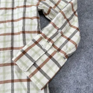Everlane Oversized‎ Flannel Boxy Shirt Brown Green Plaid Button Down Top Small thumbnail 8