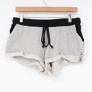 Forever 21 Womens Grey Black Drawstring Dolphin Lounge Shorts Size M thumbnail 2