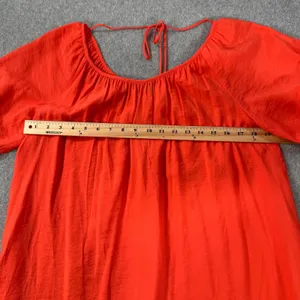 Ann Taylor Tie Back Flounce Shift Dress Women's Petite Small Short Sleeve New thumbnail 5
