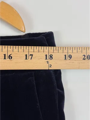 Saks Fifth Avenue Madison Fit Navy Velvet Straight Leg Pants Size 12 Cotton thumbnail 9