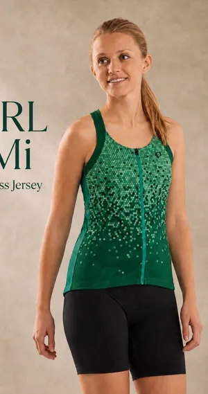 Pearl Izumi Sugar Sleeveless Cycling Jersey Green Hex Full Zip M thumbnail 1