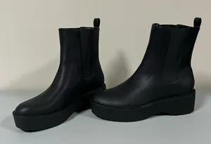 mix no. 6 Black ‘Caraline’ Pull-On Chunky Platform Chelsea Boots Booties Shoes Size 9 🕷️ thumbnail 2