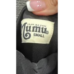 Show‎ Me Your Mumu Gown Womens Small Black Barcelona Ruffle Formal High Low Tie thumbnail 4