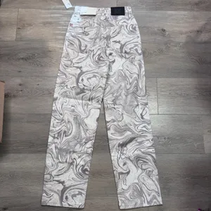 BDG Urban Outfitters High-Rise Baggy Jeans Marble Swirl Pink Rose Size 25‎ NWT thumbnail 2