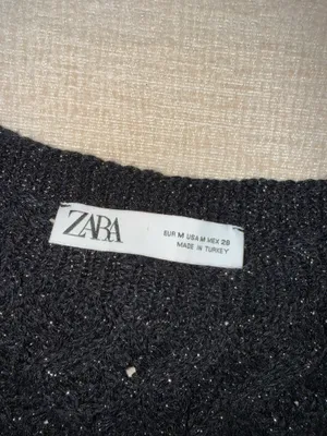 Zara fringe knit top thumbnail 2