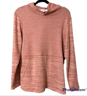 Peyton Primrose large womens pullover hoodie lightweight longsleeve thin blush thumbnail 8