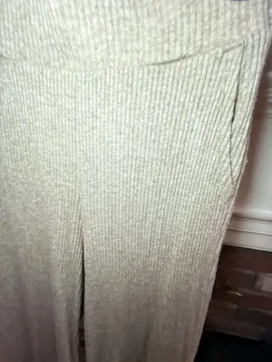 Gaiam Women's Ribbed Knit Wide Leg Lounge Pants thumbnail 3