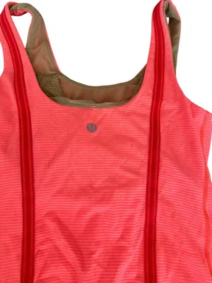 LULULEMON Orange Seamed Workout Tank Top Size US 4 thumbnail 6