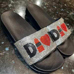 Black and Red Sandals with Glittery Strap thumbnail 2