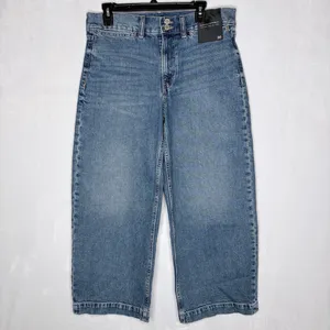 Banana Republic Wide Leg High Rise Cropped Jeans thumbnail 3