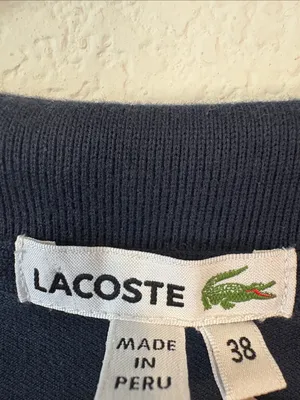 Lacoste Navy Short-Sleeve Polo with Chest Pocket 38 (m) thumbnail 2