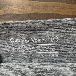Outdoor Voices Warmup 10” Biker Shorts Ash Grey‎ Pocket Compression Size XS NEW thumbnail 5