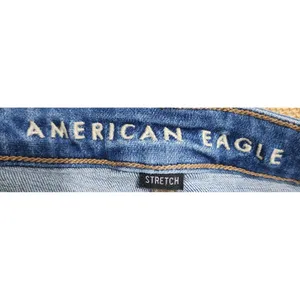 American Eagle Outfitters Low Rise Flare Jeans Floral Print Stretch Size Large‎ thumbnail 5