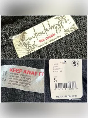NWT Free People Intimately Sloane Long Sleeve Henley Bodysuit Black Small S thumbnail 5