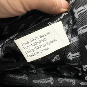 Betsey Johnson Betsyville Black White Floral Sequined Tote Bag Handbag Tote Purse Y2K McBling thumbnail 9