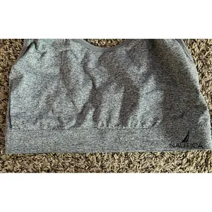 Nautica Women's Gray‎ Sports Bra size large thumbnail 4