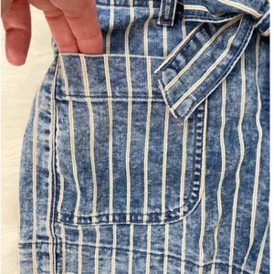 American‎ Eagle Stretch Highest Waist Mom Paper Bag Shorts Striped 00 thumbnail 7