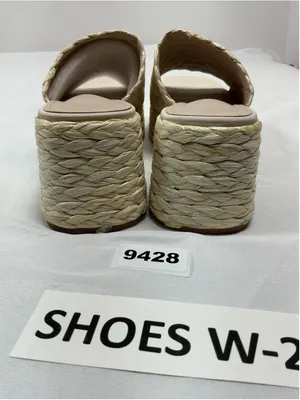 Womans New Platform Wedge Espadrille Sandals 10 Natural Woven thumbnail 4