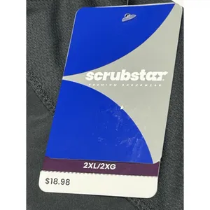 NWT Scrubstar Premium Performance Notch Neck Scrub Top 2XL Pewter Gray thumbnail 5